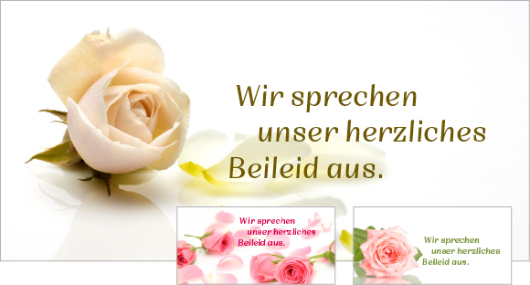 carte de condoleances en allemand